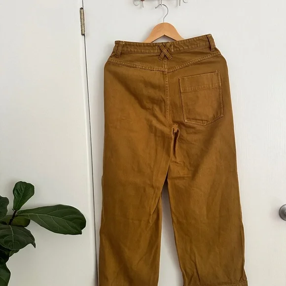 Alex Mill Brown Utility Work Pants – Size 6 – Cotton Twill Straight Leg - Picture 1 of 3